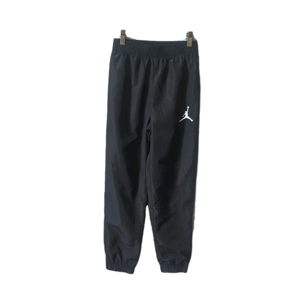 Jordan Jumpman Boys Black Jogger Pants Pull-On Mesh Elastic Waist S 23
